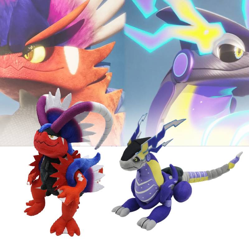 Serta Scarlet Pokemon Violet's Koraidon Dan Miraidon 30cm Mainan Mewah Tinggi