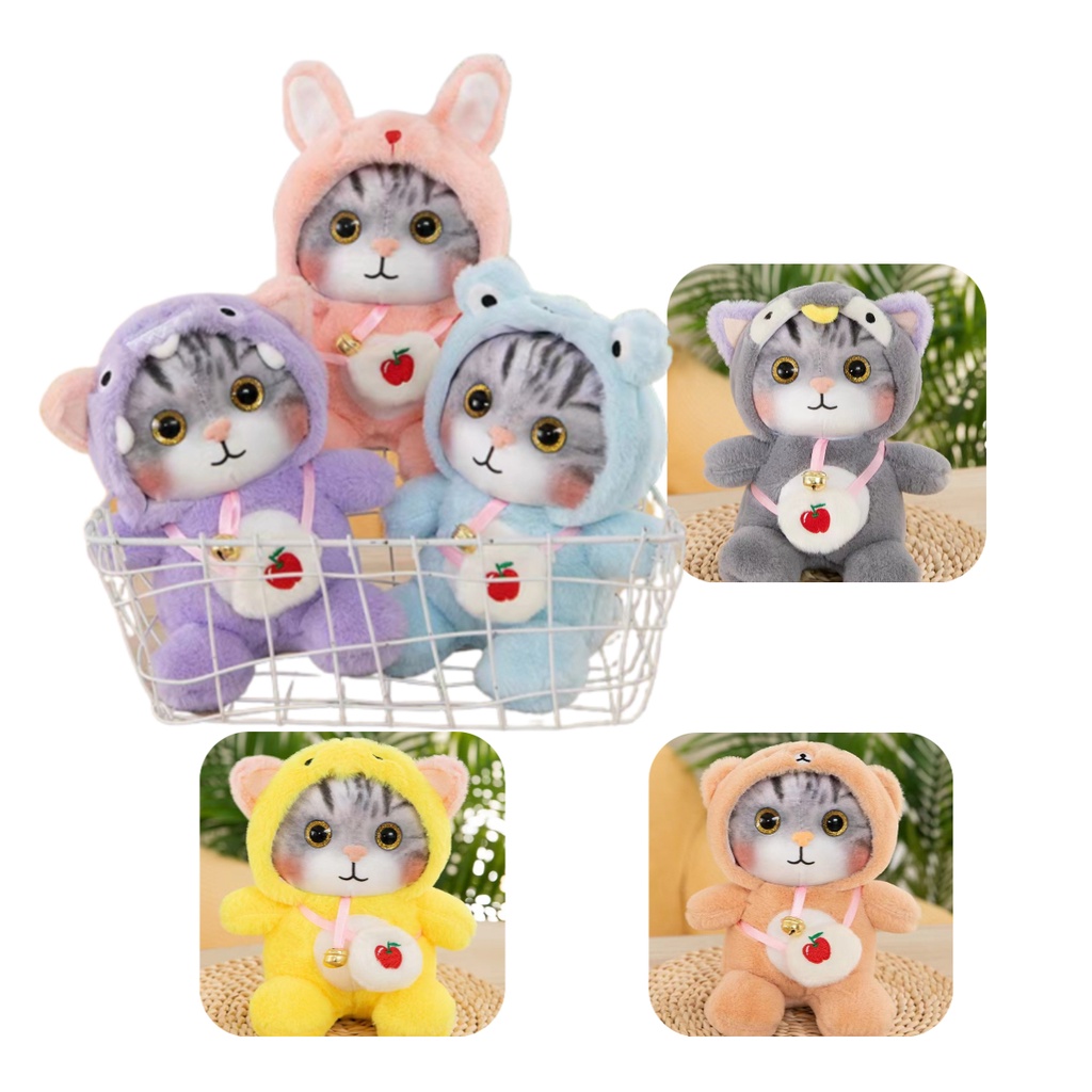 Boneka Kucing Lucu Berbulu Pendek Dan Mewah, Ideal Untuk Kenyamanan Dan Menyenangkan Anak-Anak