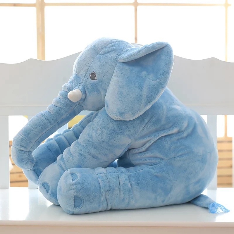 Boneka Gajah Lucu Boneka Plush Pillow Boneka Bantal Punggung Dekorasi Rumah Hadiah Mainan Anak