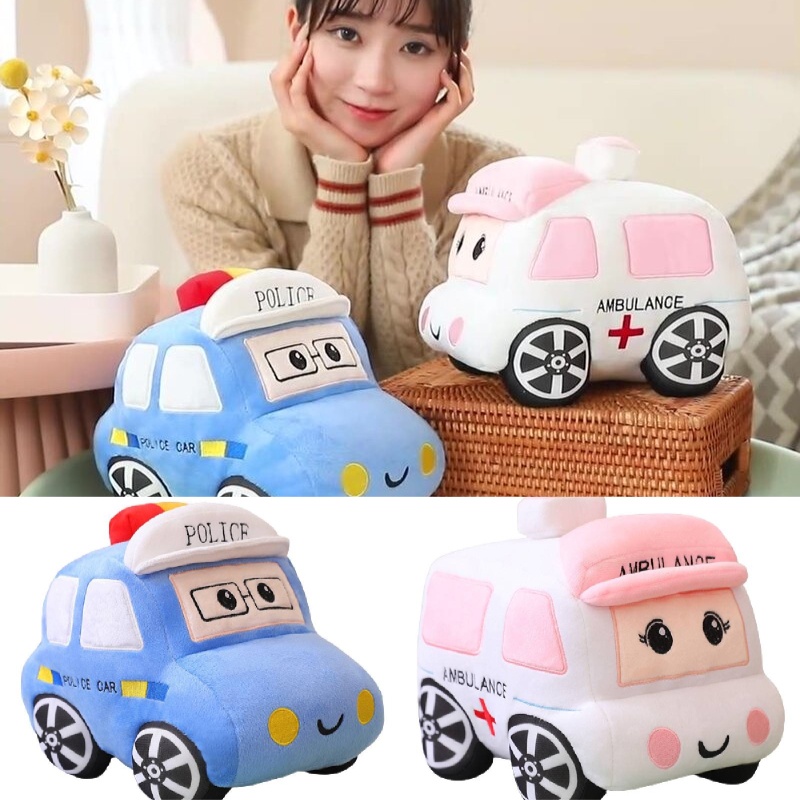 40 Cm/30 cm Kartun Mobil Bantal Mainan Ambulance Taksi Police Car Lembut Huggable Boys 30 cm 40 cm