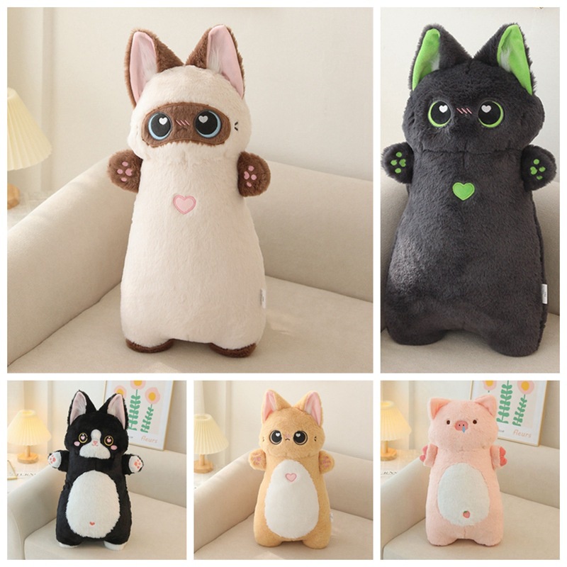 Delightful Siam/Biru/orange/cow/pig Kucing Boneka Binatang Cocok Untuk Ulang Tahun Dan Liburan