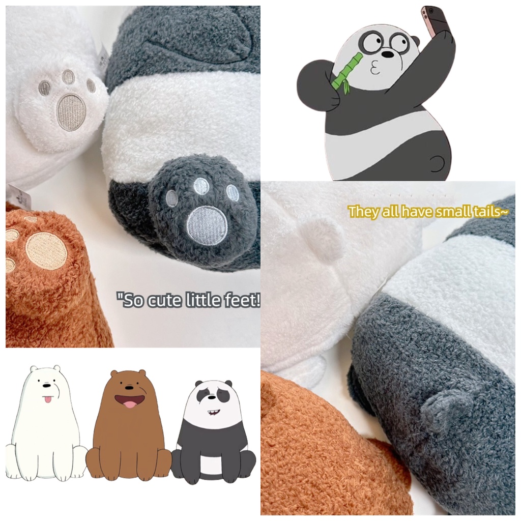 Bare Bears We plush stuffed toys Karakter anime Boneka Hias Bantal Hadiah