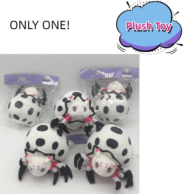 Boneka Plush Spider, Gaya Kartun, Lucu Dan Nyaman, Mainan Mewah Putih