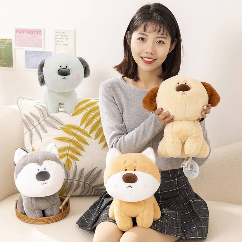 Boneka Pet Mewah Cuddly Dan Super Lembut Cute Husky Dan Shiba Inu, 25cm