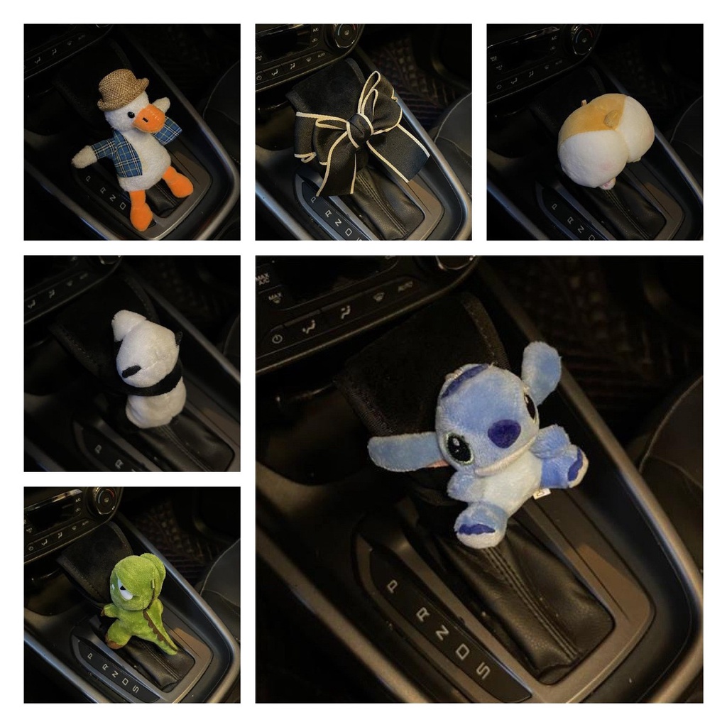 Sarung Knob Pemindah Gigi Mobil Dengan Bahan Lembut Mewah Dengan Karakter Lucu