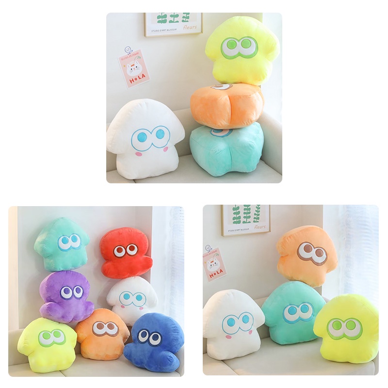 Splatoon Octopus Pillow Cushion Bulu Halus Dan Menyenangkan Plushie Untuk Anak