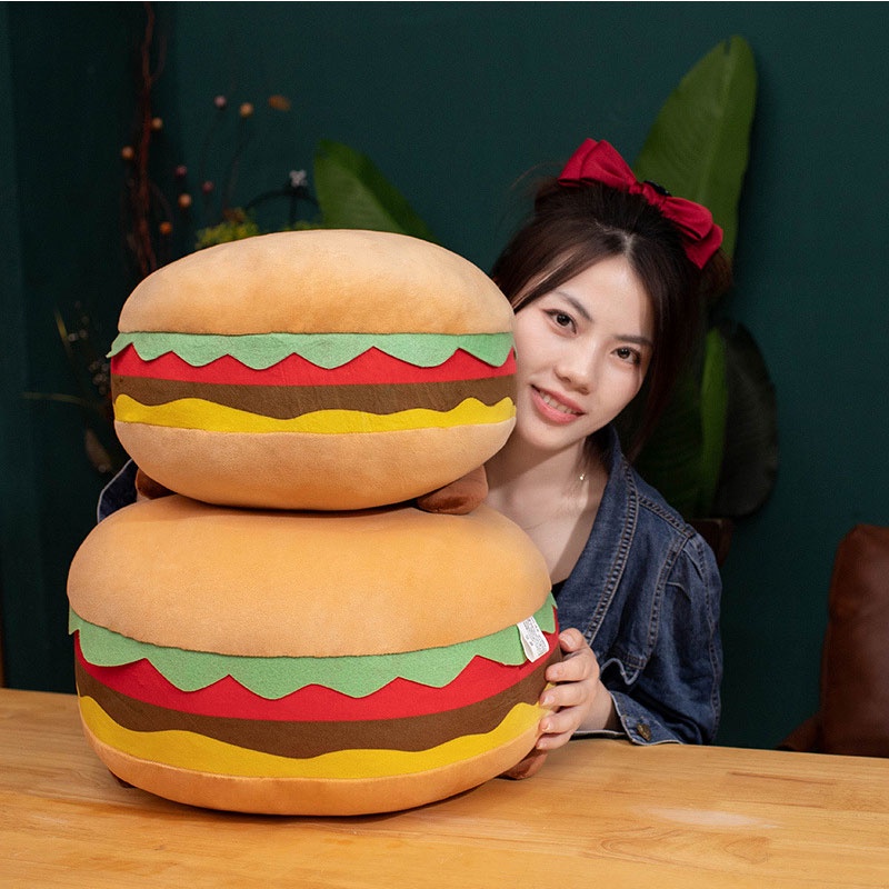 Bantal Tidur Boneka Plush Nap Hamburger Dog Irresistible Untuk Semua Usia