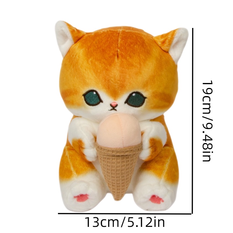 19 cm Mofusand Kucing Peluk Es Krim Hewan Mainan Mewah Kartun Boneka Anak Hadiah Dekorasi Rumah