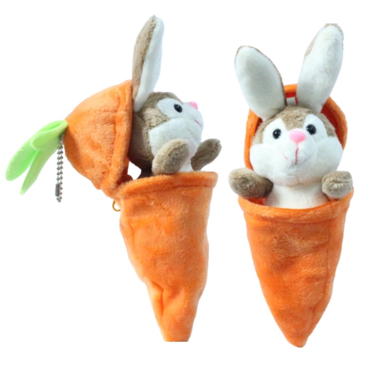 Aksesoris Kelinci Wortel Aneh Bahan Plush Pendek Tinggi 15cm