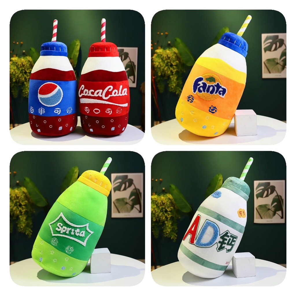 Bantal Pp Cotton Isian Koka-cola Dan Sprite Fun And Colorful 26cm X 50cm