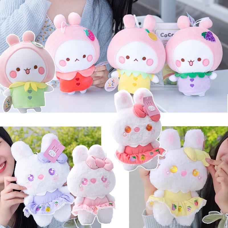 9in Lucu Buah Kelinci Boneka Plush Boneka Lembut Bantal Peluk Hadiah Plushie