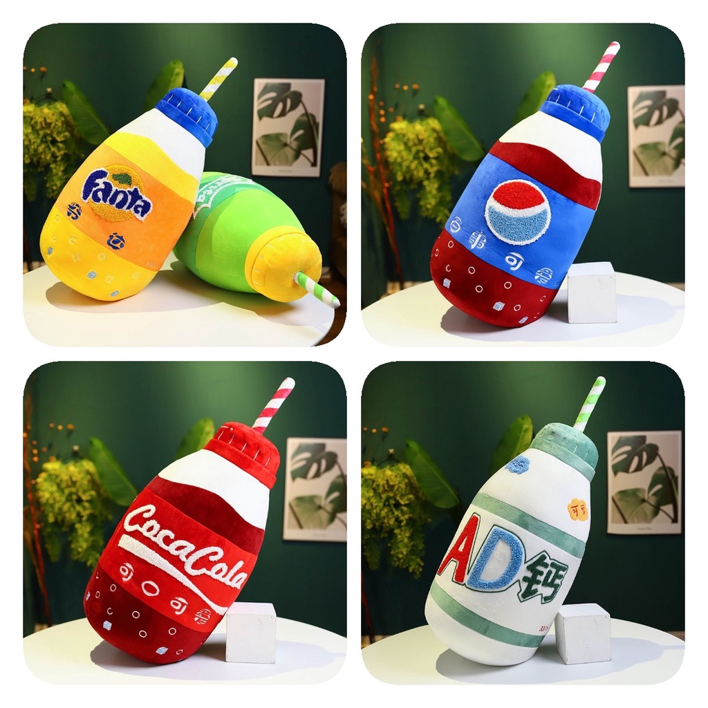 Bantal Pp Cotton Isian Koka-cola Dan Sprite Fun And Colorful 26cm X 50cm