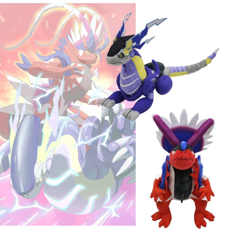 Serta Scarlet Pokemon Violet's Koraidon Dan Miraidon 30cm Mainan Mewah Tinggi