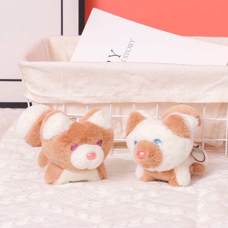 Teh Susu Kelinci Beruang Anjing Boneka Mewah Liontin Gantungan Kunci Butik Boneka Kecil Pendant