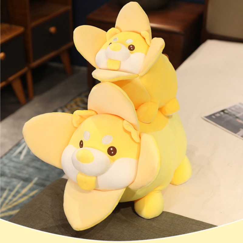 60 cm Banana Dog Mainan Mewah Anak Bantal Tidur Lembut Hadiah Boneka Boneka Lucu Cushion