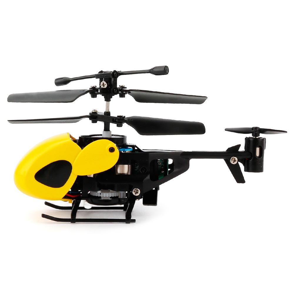 Mainan Helikopter Remote Control Infrared Mini Satu Kunci Model Pesawat Terbang Hadiah