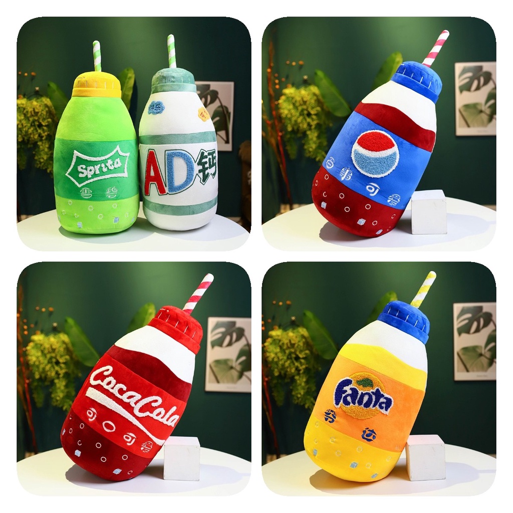 Bantal Pp Cotton Isian Koka-cola Dan Sprite Fun And Colorful 26cm X 50cm