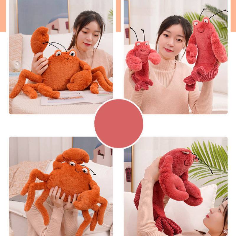 Mainan Anak Plush Lobster And Crab Adorable Larry Pippi Untuk