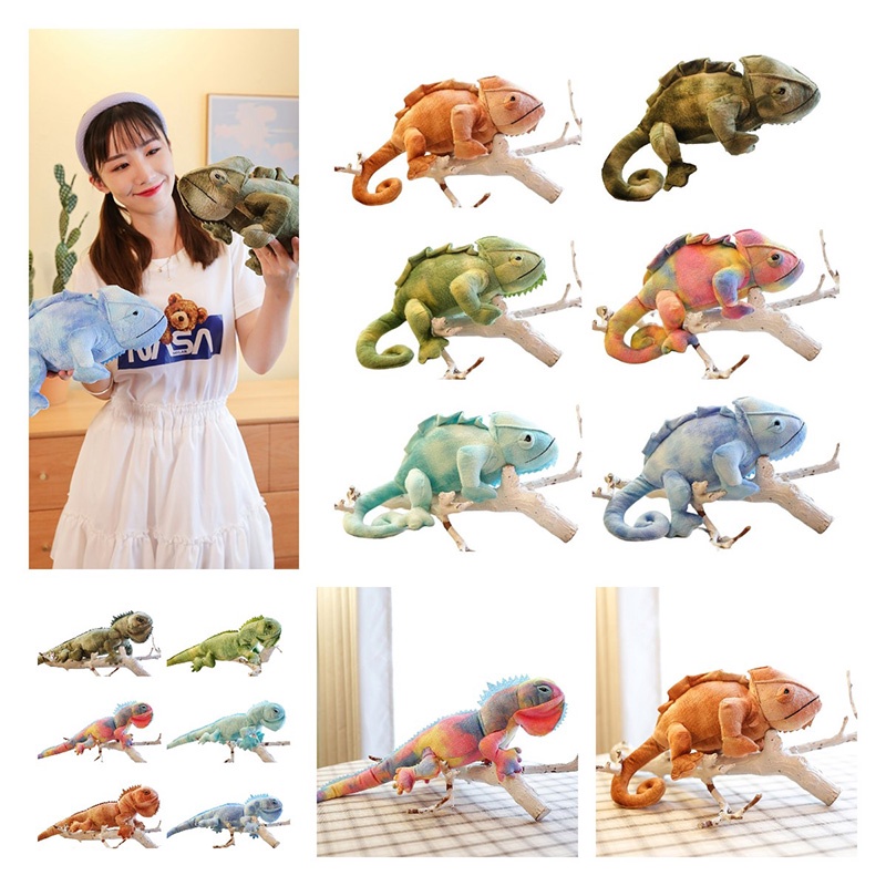 Boneka Cicak Eye-catching Animal Warna Warni Dan Lembut Cocok Untuk Dekorasi Kamar Anak Atau Sebagai Hadiah Unik