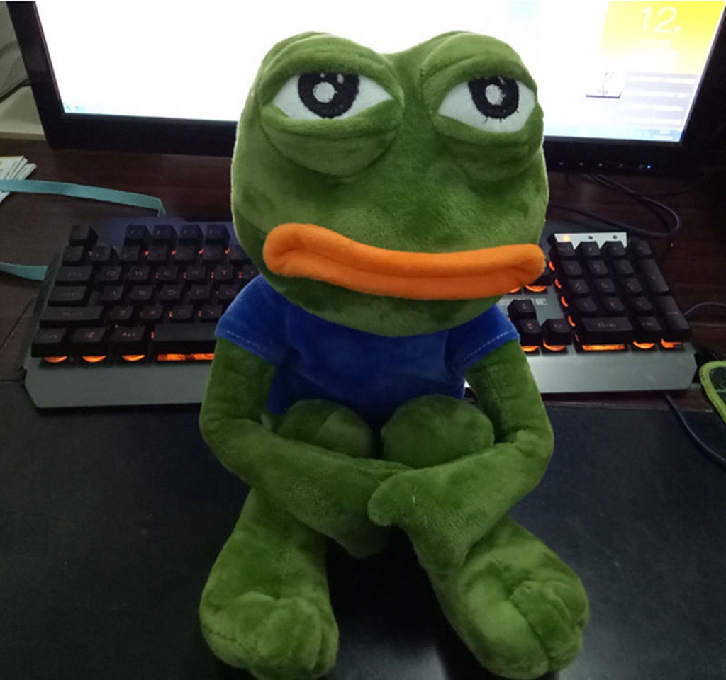 Sad Pepe Kreatif Kodok The Frpg Kawat Boneka Hewan Hadiah Koleksi Mainan Mewah