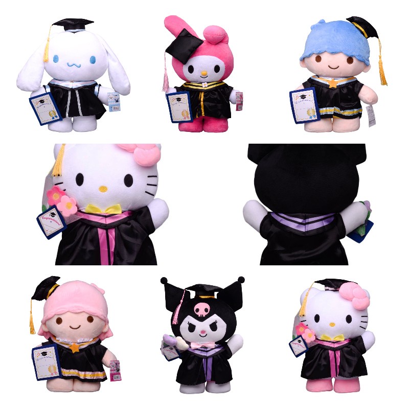 Kuroomi Melody And Plushies In Graduation Outfit Mainan Super Lembut Dan Menggemaskan Semua Usia! Untuk