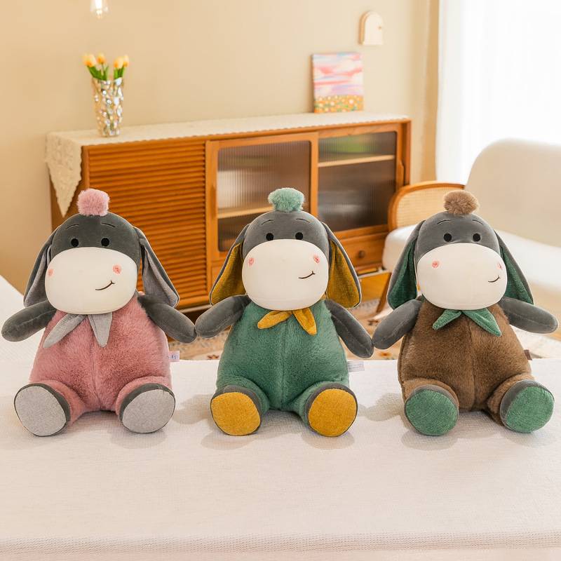 Boneka Plush Keledai Kualitas Premium, Tersedia Banyak Warna Dan Tinggi, Ideal Untuk Hadiah Dan Hiasan Anak Muda Dewasa Dan Anak.