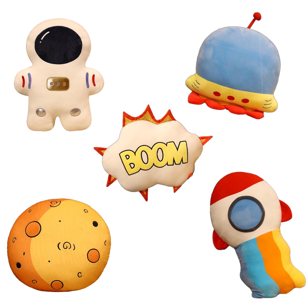 Space Explorer Rocket Ship Mainan Mewah Bantal Cushion