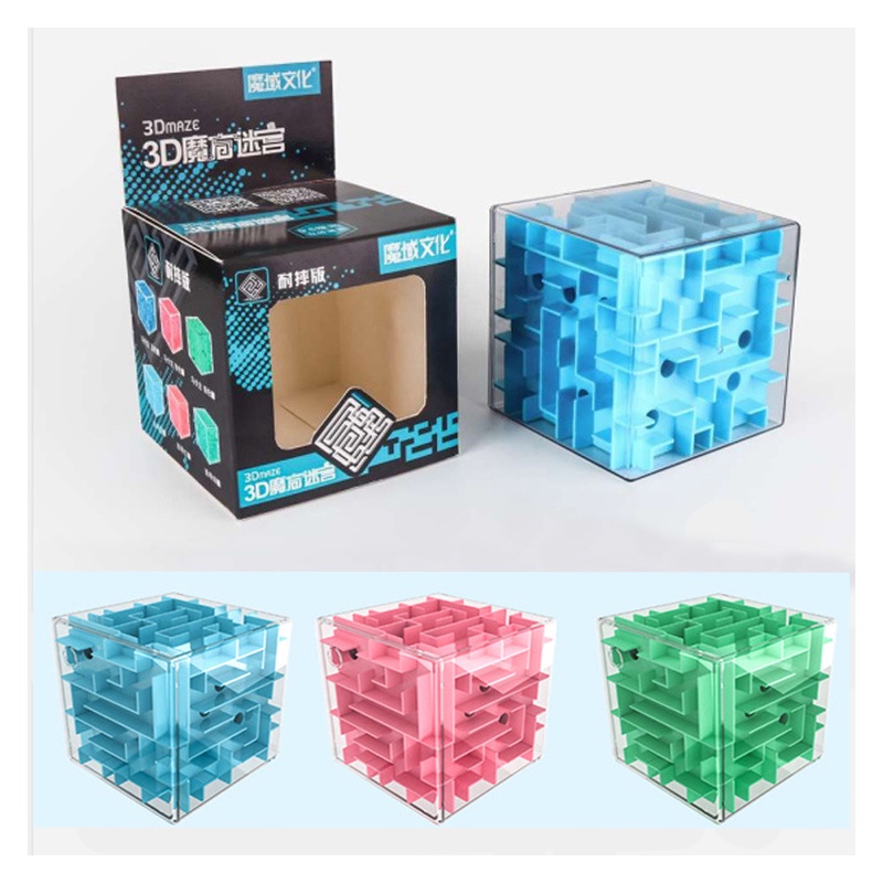 3d Magic Cube Puzzle Maze Ball Tahan Jatuh Mainan Edukasi Kecerdasan