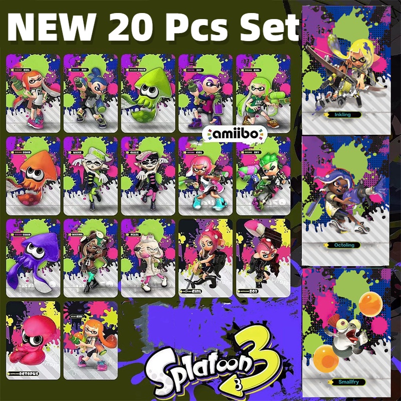 Splatoon3 Jet Warrior Amiibo Card Set Wajib-have Aksesori Untuk Setiap Pemain Splatoon Yang Serius