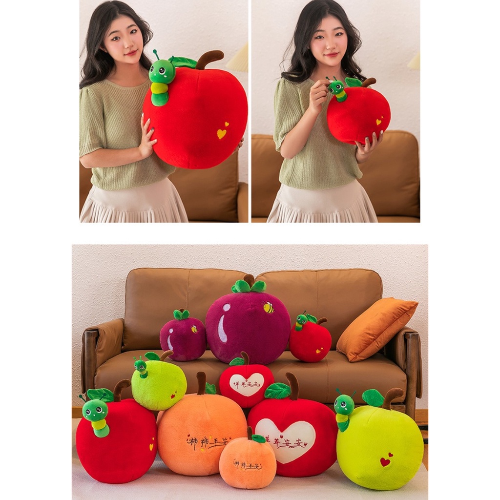 Mainan Boneka Buah Lembut Dan Cuddly Animal Plush Apple, Kesemek, Manggis