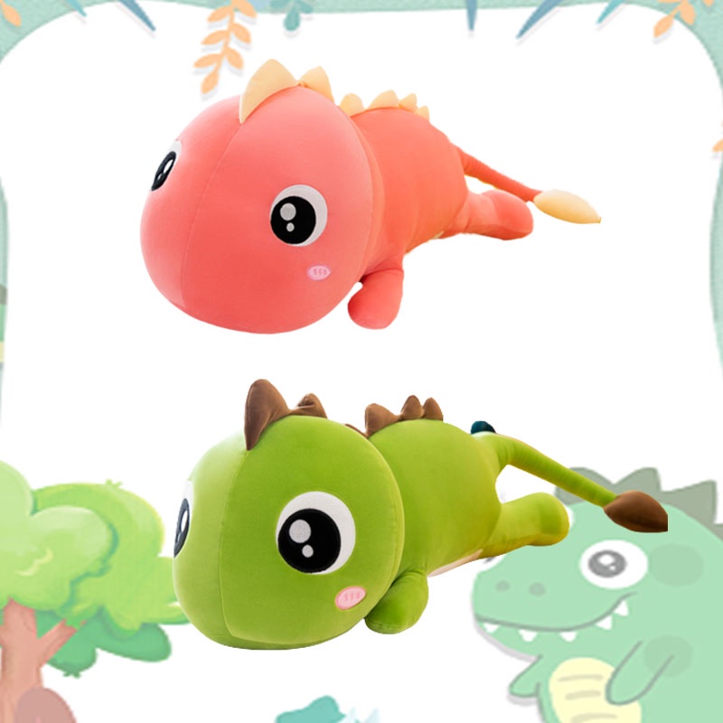 Plushies Adorable Dinosaur Desain Ritsleting Dapat Dilepas Mudah Dicuci Untuk