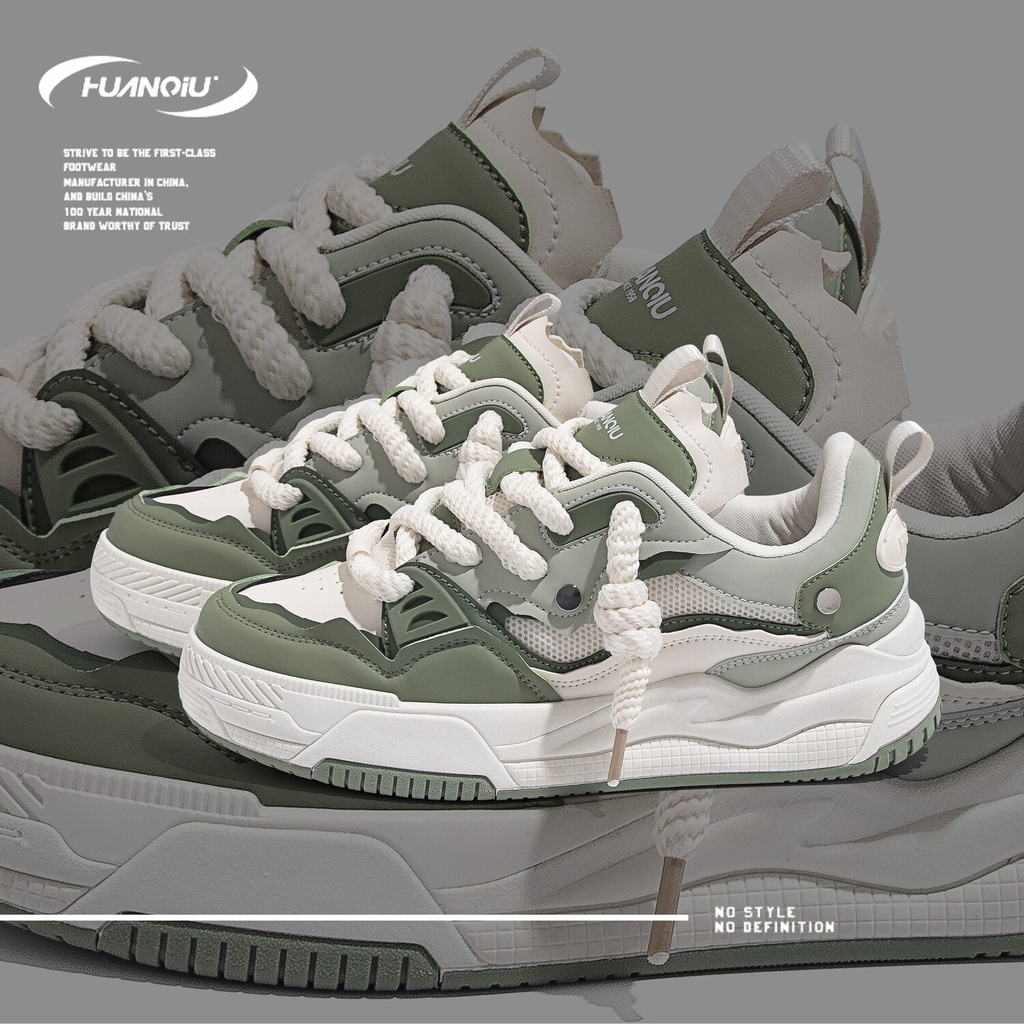 Sepatu snekers pria olahraga HUANQIU Global Board Shoes Men's Shoes New Spring and Autumn Fashion Ve