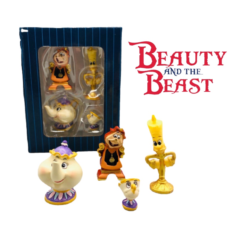 Set Patung Resin Lukis Tangan Beauty And The Beast Ideal Untuk Pajangan Dan Koleksi