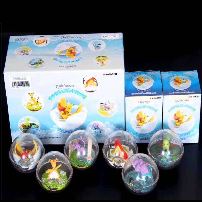 6pcs Pokémon Elf Blind Box Komik Koleksi Model Set Bola Kristal Penggemar Anak