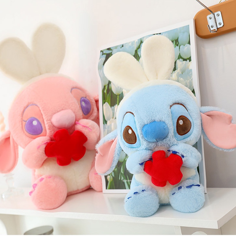 Stitch Lilo and Plush Toy Stuffed Doll Lempar Bantal Ornamen Rumah Anak Dekorasi Hadiah
