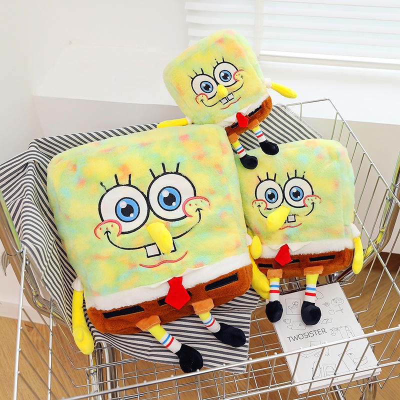 Mainan Boneka Plush Spongebob Berwarna Pelangi