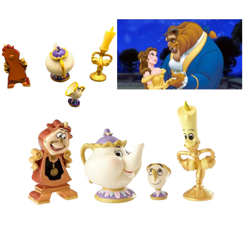 Set Patung Resin Lukis Tangan Beauty And The Beast Ideal Untuk Pajangan Dan Koleksi