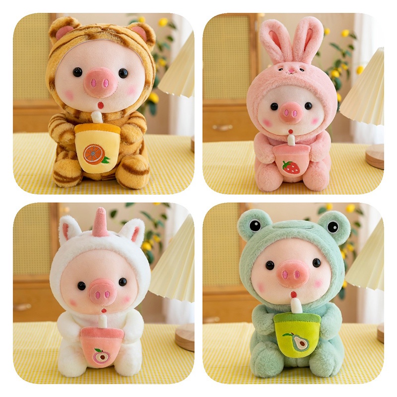 Boneka Tea Pig Fun And Adorable-Isian Katun-Bahan Plush Pendek-Mainan Celengan Terbaik Untuk Anak