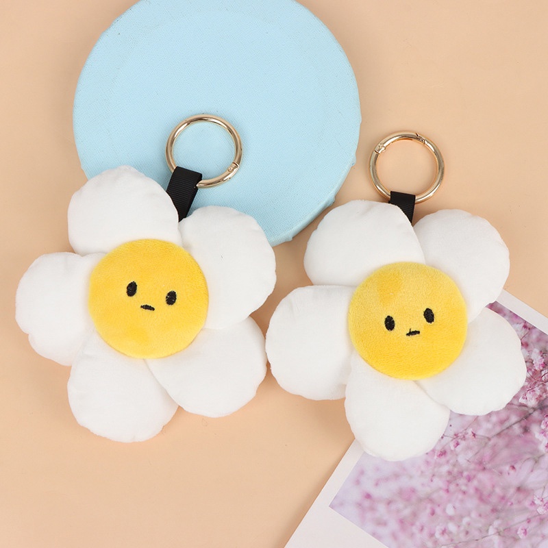 Lovely Sunflower Plush Keyring Untuk Tangan, Ideal Untuk Penggemar Tanaman, Tinggi 14cm /5.12in, Pendek Mewah