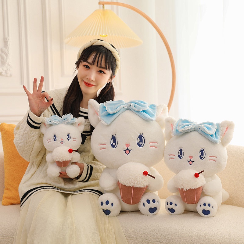 Boneka Binatang Kucing Ice Cream Lembut Dan Nyaman Untuk Anak