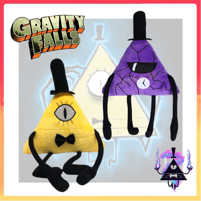 28 cm Gravity Falls Bill Cipher Mainan Mewah Ungu Segitiga Villain Kartun Fans