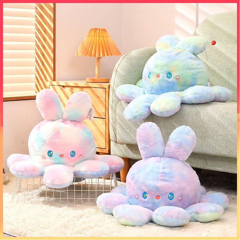 Hiasan Gurita Lembut Dan Kelinci Lucu Hiasan Rumah Gurita Double Flipped