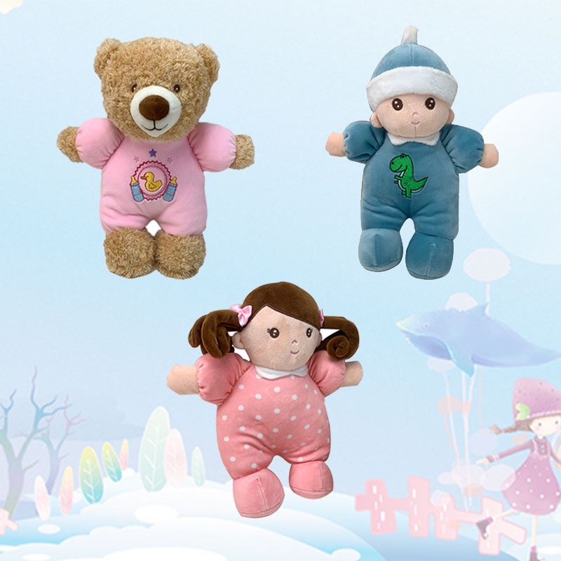 Huggable Baby Comforting Teddy Bear Plush Pillow Mainan Boneka Boneka Lembut Untuk Hadiah Anak 30cm