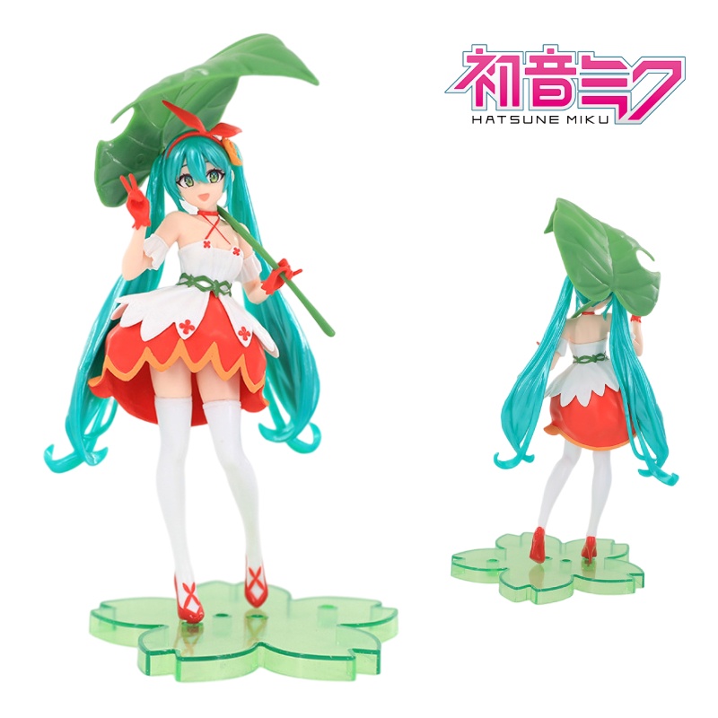 Model Figura Hatsune Miku Koleksi Dengan Perkiraan Ukuran 22,5*12*12cm