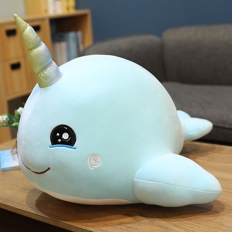 45cm Adorable Kartun Lembut Unicorn Whale Mainan Mewah Boneka Boneka Bantal Anak Hadiah