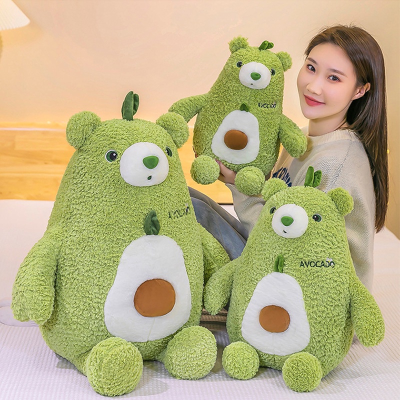 Teddy Bear Hijau Alpukat Dengan Dekor Daun