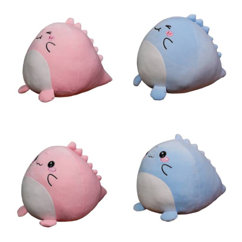 Squishmallow Fun Dino Plushie Pendek 20-40cm Plush Blue/Pink