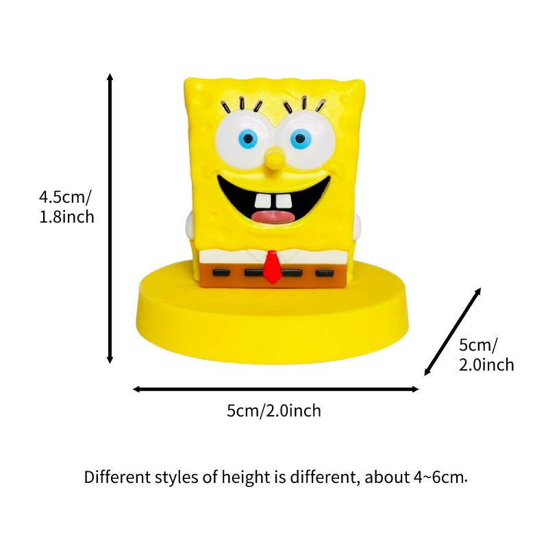 2pcs SpongeBob SquarePants Patrick Star Collectible Figurine Model Mainan Kotak Akrilik