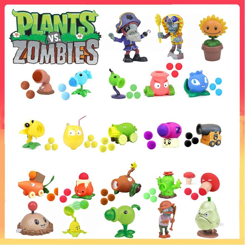 Mainan Plants vs Zombies Angka Peashooter Nikmat Pesta Set Permainan Gift Box