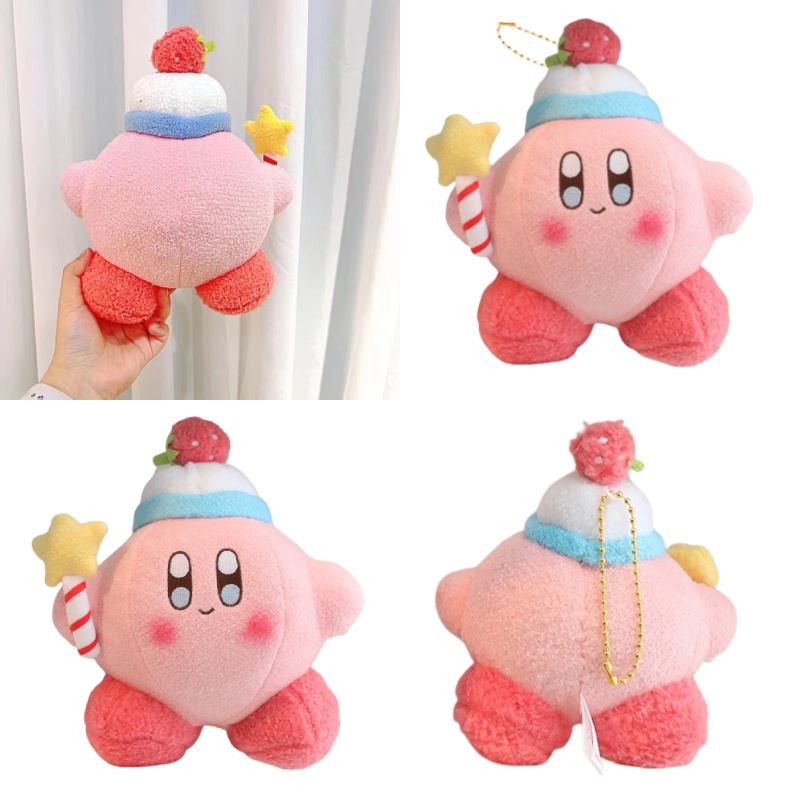 Kirby Boneka Bentuk Kue Desain Rusa Plushie, Mewah Pendek, Bahan Katun Pp, 22x20cm